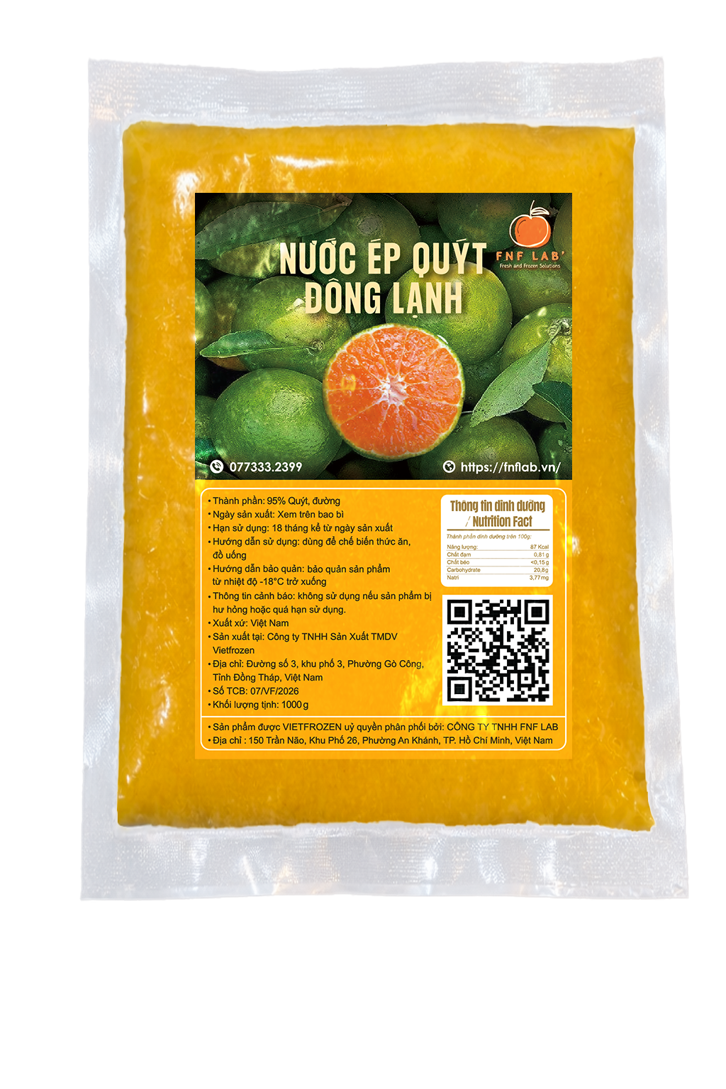 Nước ép Quýt đông lạnh